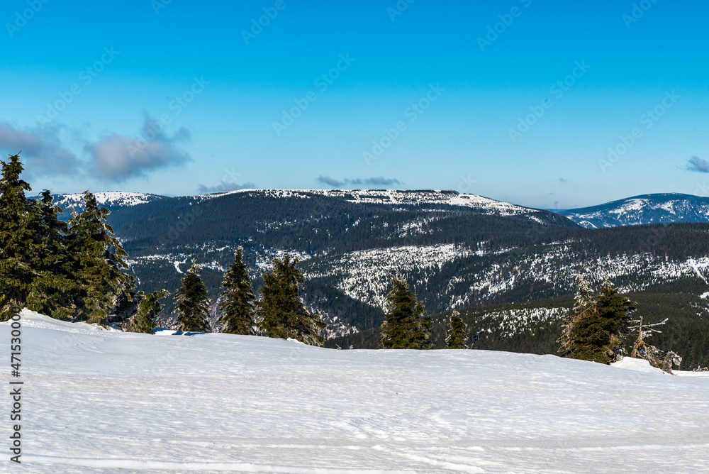 Dlouhe strane, Vozka and Vresnik hills in winter Jeseniky mountains in Czech republic Dlouhe strane, Vozka and Vresnik hills in winter Jeseniky mountains in Czech republic