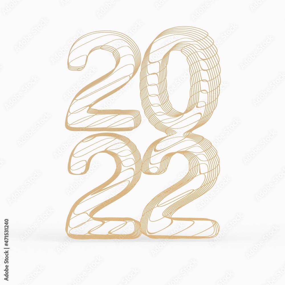 year 2022 in numbers 3d modern year 2022 in numbers 3d modern
