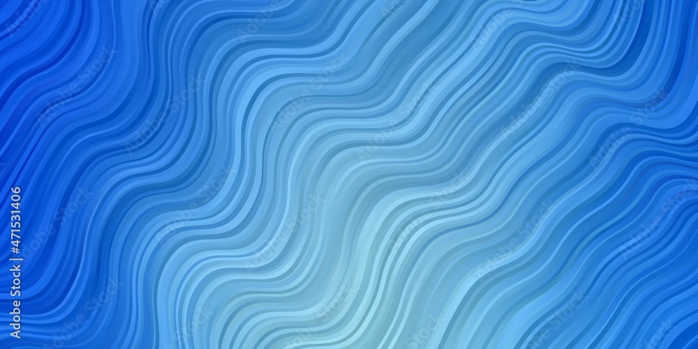 Light BLUE vector texture with curves.