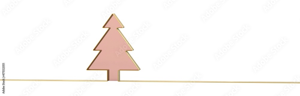 abstract christmas tree ribbon ball 3d rendering abstract christmas tree ribbon ball 3d rendering