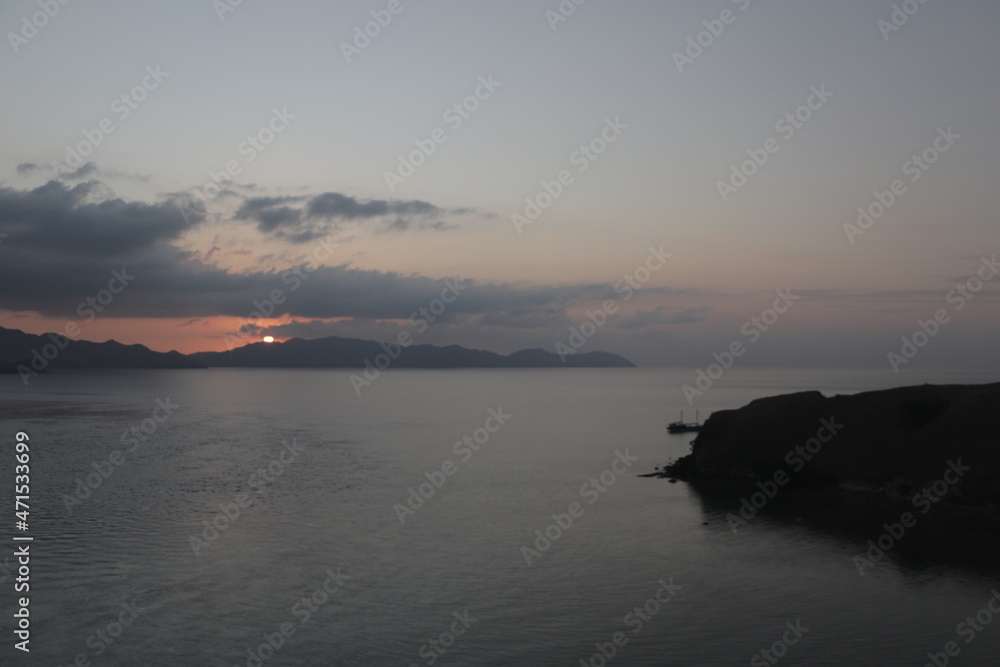 Calming sunset scenery from Gili Laba Island