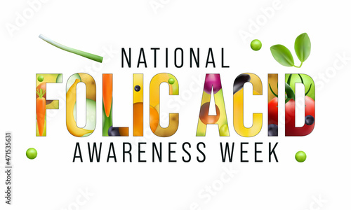 National Folic Acid awareness week is observed every year in January,  to spread awareness about the importance of folic acid, it can help prevent some serious birth defects of the brain and spine.