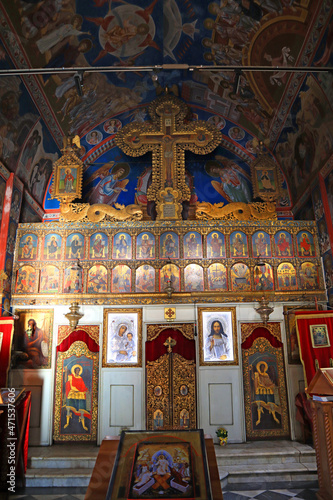 Interior of Trinity Church in Old Town of Budva, Montenegro