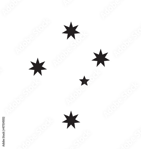 southern cross stars classic stylised constellation
