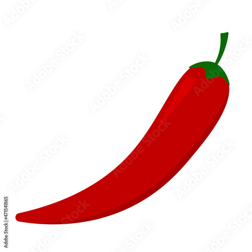 Red Chili Icon clipart vegetable vector illustration