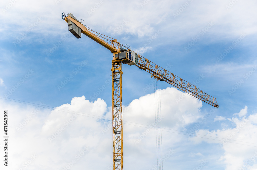 Construction crane and blue sky Construction crane and blue sky