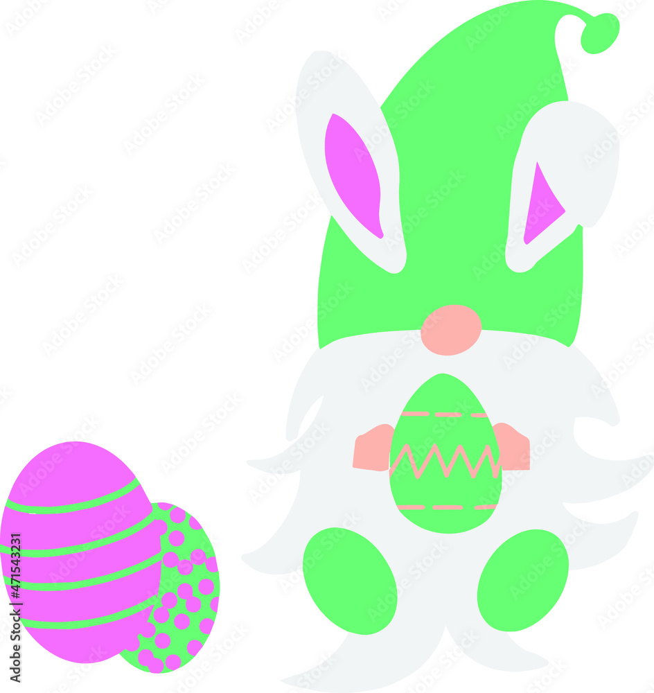 Easter Gnomes Bundle, Happy Easter SVG, Easter Gnomes Clipart Set