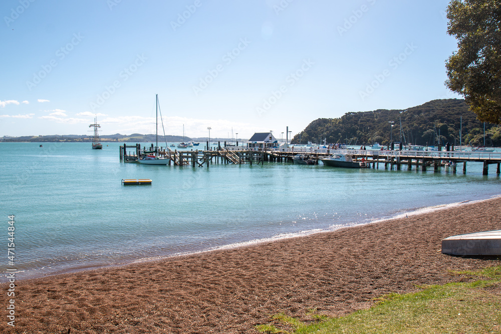 Fototapeta premium Russell Wharf, The Strand, Russell, Bay of Islands
