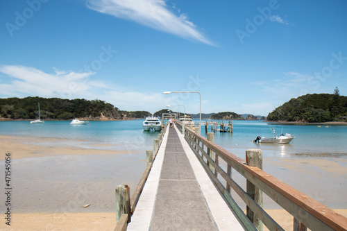 Wallpaper Mural Wharf at Otehei Bay on Urupukapuka Island in the Bay of Islands Torontodigital.ca