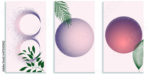 Social media editable covers with grainy effects .Grunge design . Contemporary style . Post frame stories templates. Layout for promotion .Media banner .Vector