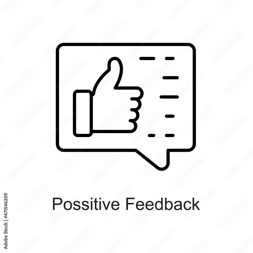positive Feedback vector outline Icon. Pixel Perfect. For Mobile and Web. stock illustration positive Feedback vector outline Icon. Pixel Perfect. For Mobile and Web. stock illustration