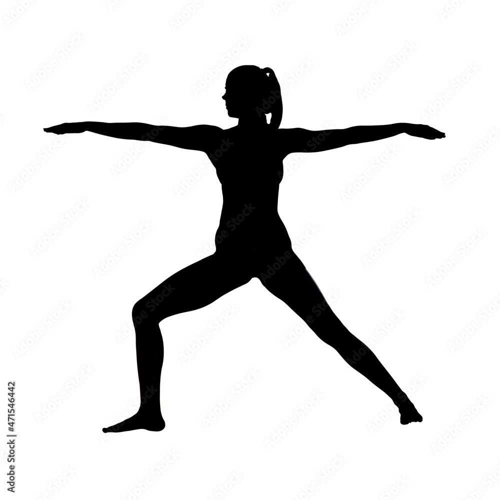 Female Silhouette in a yoga dance variation Pose