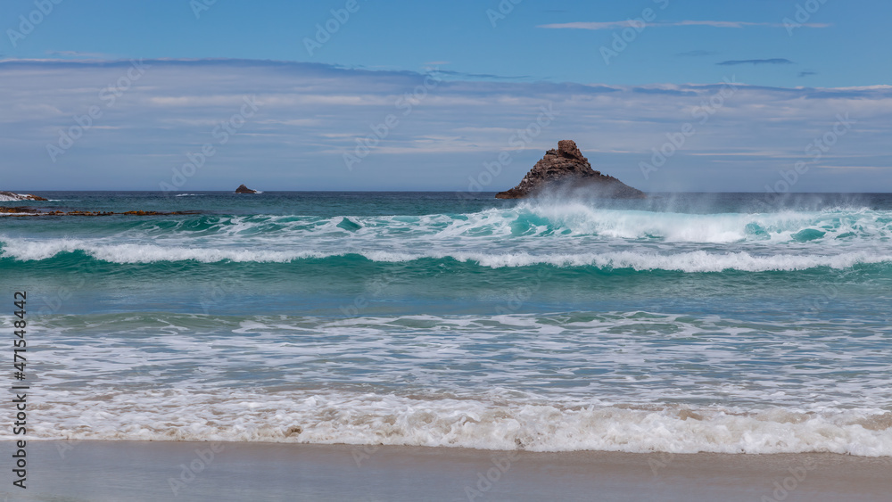 View offshore from Sandfly Bay in the South Island of New Zealand View offshore from Sandfly Bay in the South Island of New Zealand