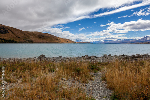 Scenic view of Lake Tekapo in the South Island of New Zealand