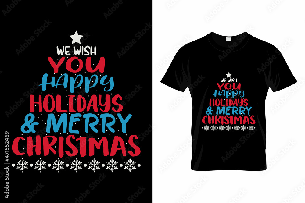 Fototapeta premium Christmas Tshirt Design, Christmas Vaccine Shirt, Christmas Tshirt Design Bundle, Merry Christmas, Christmas Illustration, Christmas Element Vector, Christmas Lover, Santa T-Shirt Design.