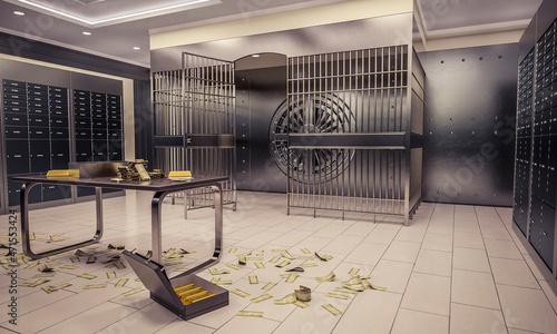 bank vault was invaded inside out view