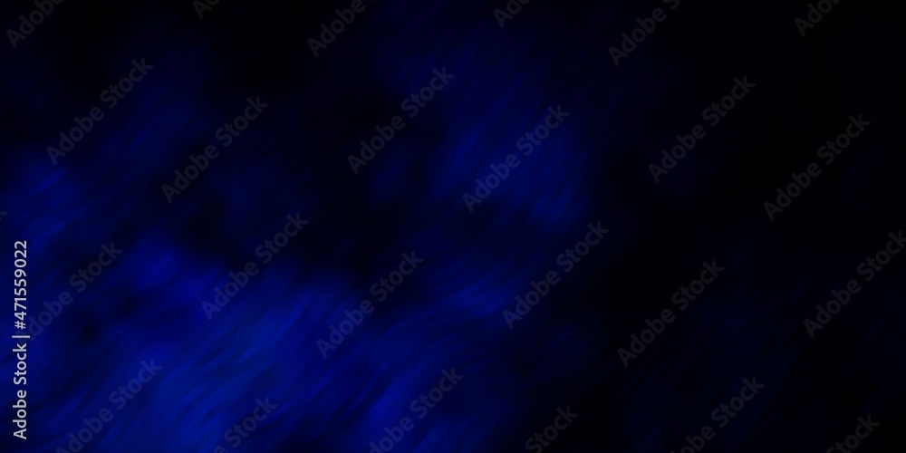 Dark BLUE vector template with curved lines.