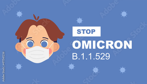 Omicron. B.1.1.529. Coronavirus Bacteria Cell, new strain, Covid-2019. No Infection and Stop Coronavirus Concepts. Dangerous Coronavirus Cell in South Africa. Deadly type of virus omicron.