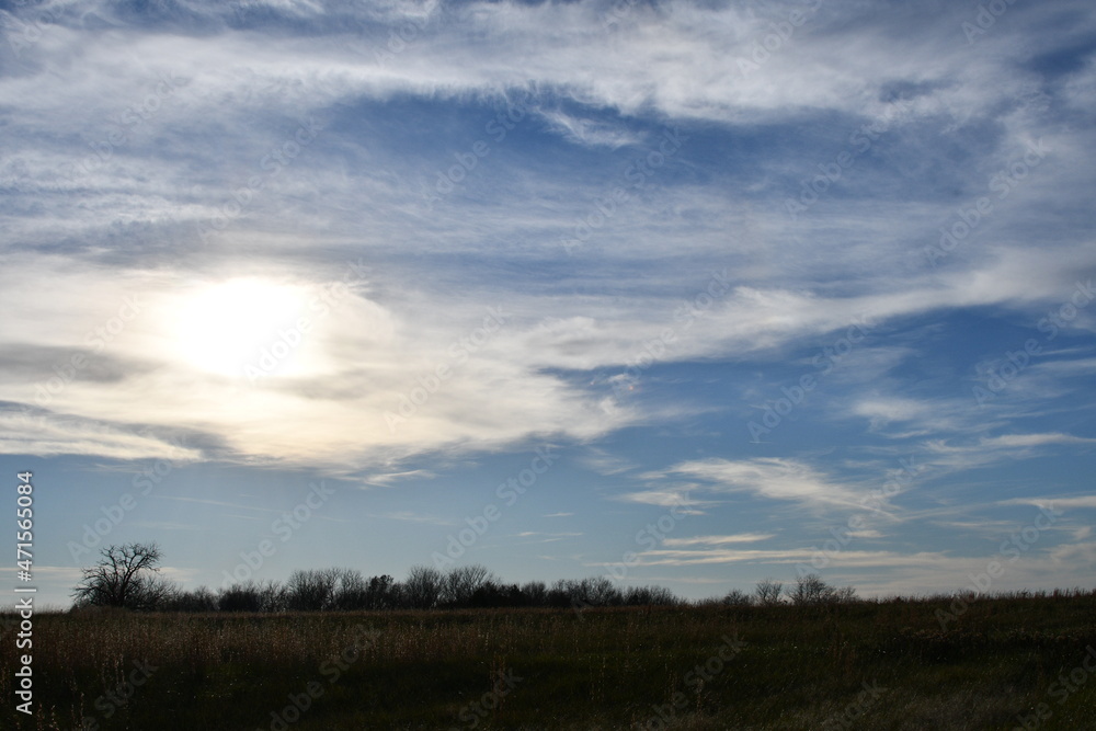 Sun in a Cloudy Blue Sky Sun in a Cloudy Blue Sky