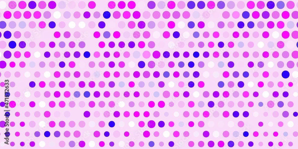 Light purple, pink vector backdrop with dots.