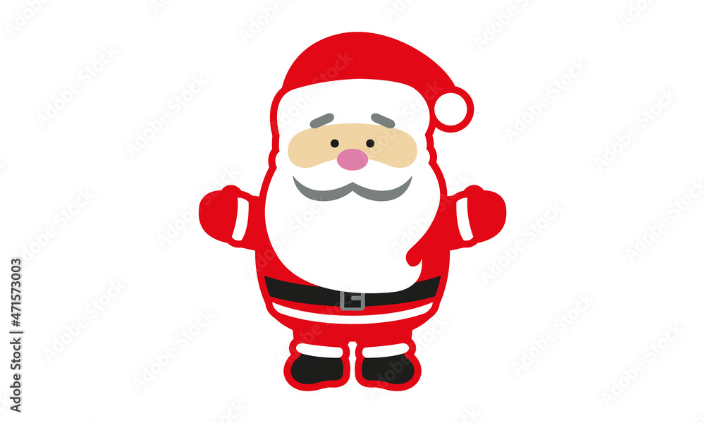 cute santa claus with chubby body, little and kawaii character for christmas cute santa claus with chubby body, little and kawaii character for christmas