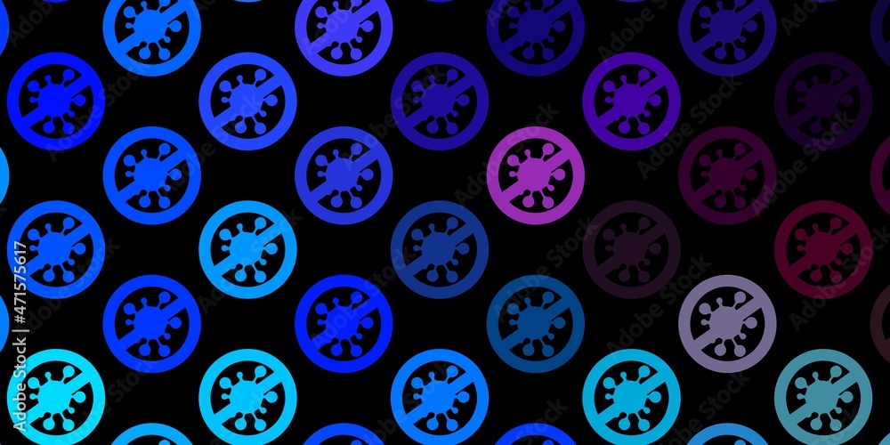 Dark Pink, Blue vector backdrop with virus symbols. Dark Pink, Blue vector backdrop with virus symbols.