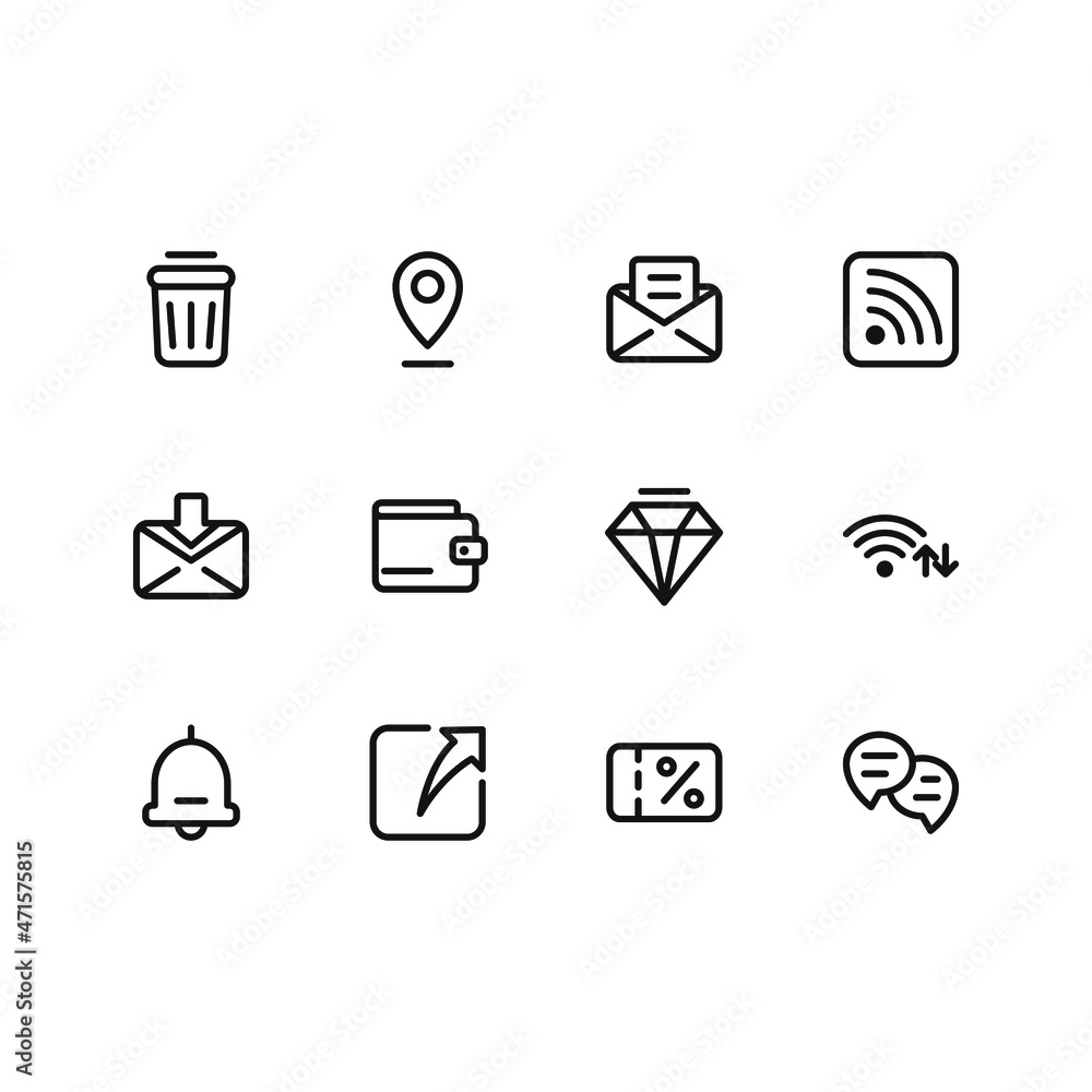 basic ui shape icons set basic ui shape icons set