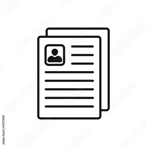 resume, CV document icon vector © Irfan_setiawan