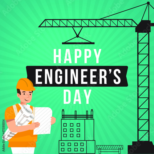 Happy Engineer's Day. illustration. Concept Design.