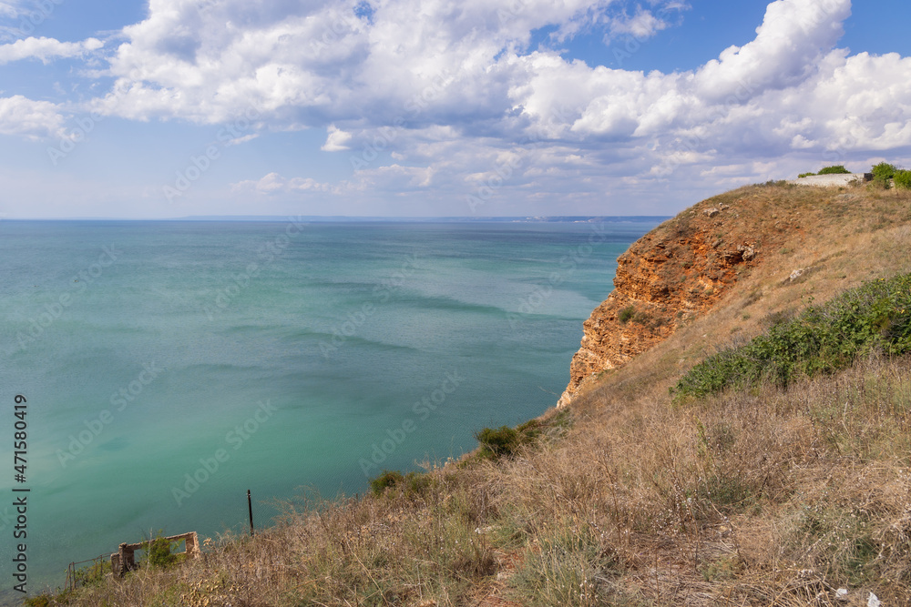 Aerial view from Cape Kaliakra on the Black Sea coast in Bulgaria