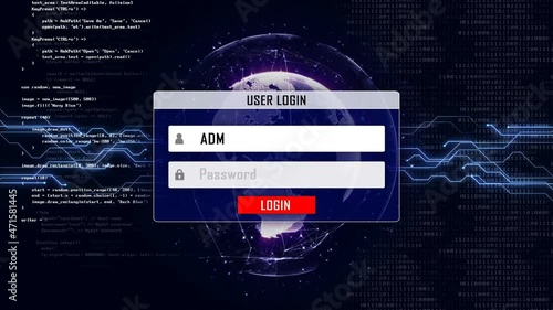 BRUTE FORCE ATTACK and Earth Connections Network, Animation, Background, Loop, 4k
