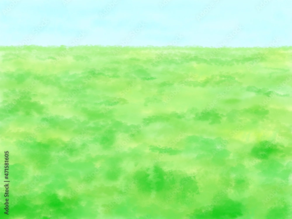 草原と青空の背景