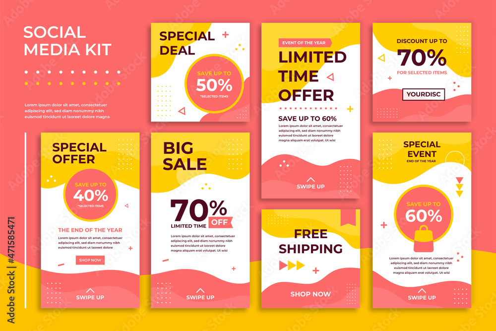 Modern Colorful Social Media Sale Posts Template