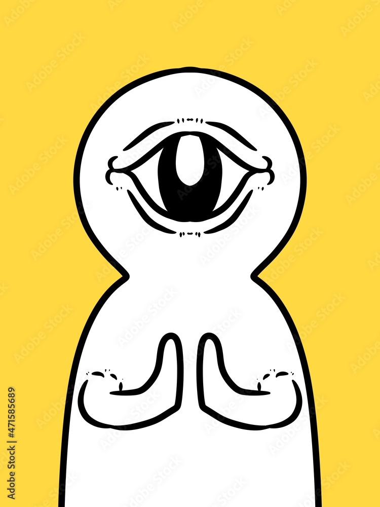 cute cartoon on yellow background cute cartoon on yellow background
