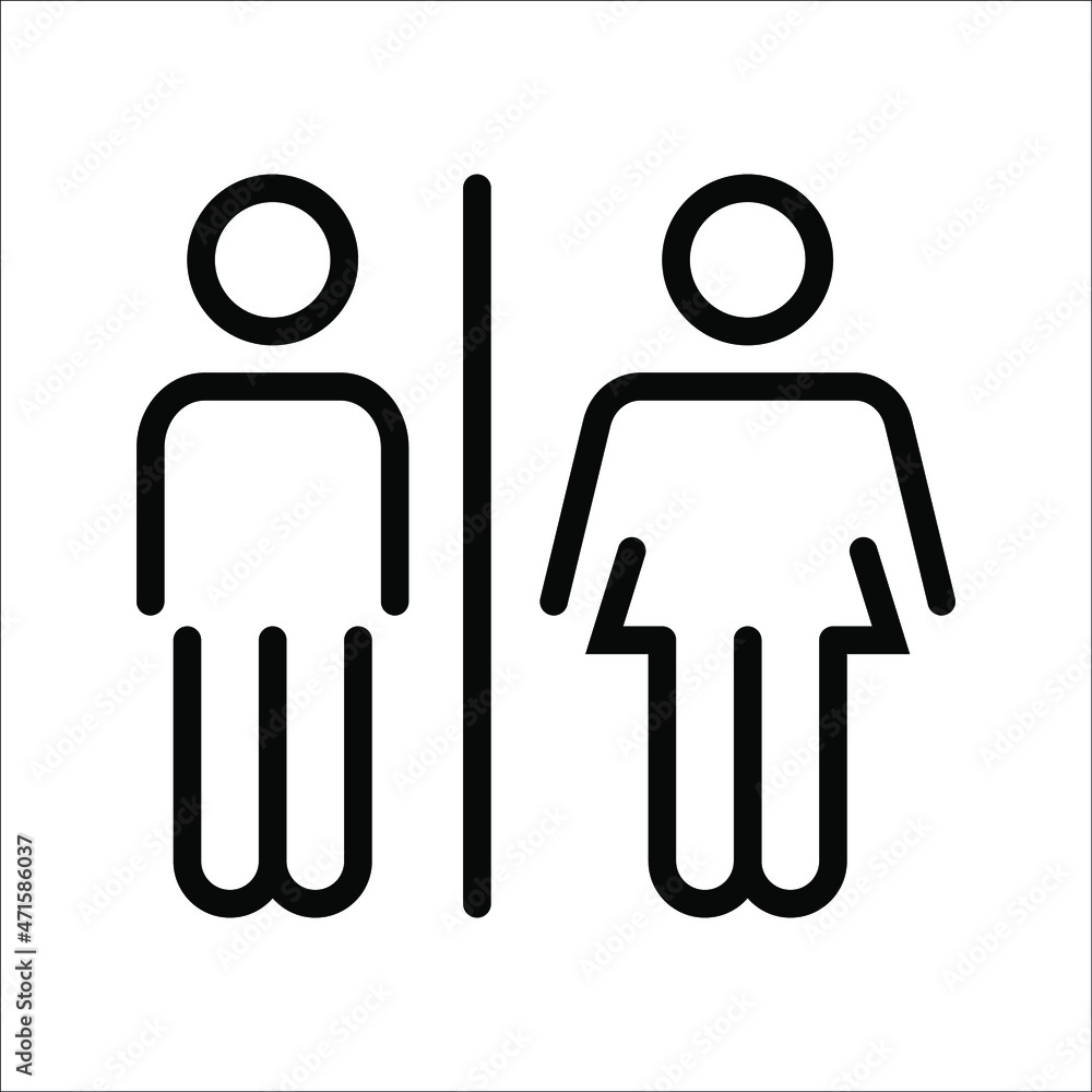 Wc icon. Toilet and restroom icon. Male, female symbol. Bathroom vector. Door and plate symbol. Linear style sign for mobile concept and web design. Wc symbol illustration. Pixel vector graphics Wc icon. Toilet and restroom icon. Male, female symbol. Bathroom vector. Door and plate symbol. Linear style sign for mobile concept and web design. Wc symbol illustration. Pixel vector graphics