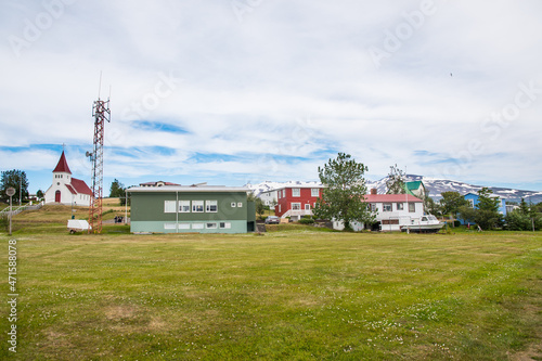 Village of Hrisey in Eyjafjordur in Iceland