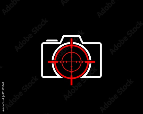 Camera line with sniper target logo