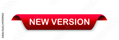 red vector banner ribbon new version.
