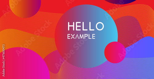 Vector color gradient minimalist poster background