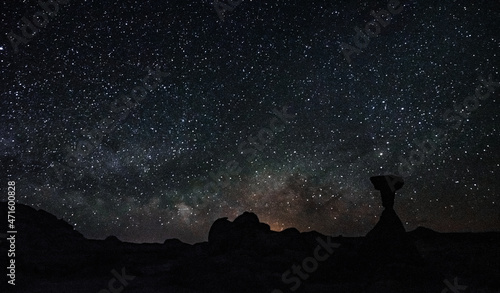 Milky Way and Toad Stool Hoodoo in the Utah Desert.