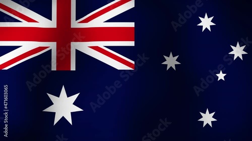 Wallpaper Mural Flag of Australia Close Up Animation Loops Torontodigital.ca