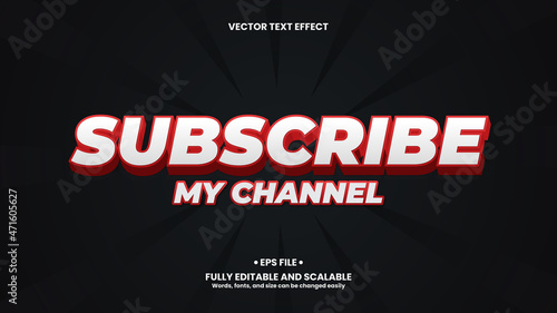 Subscibe 3d text effect