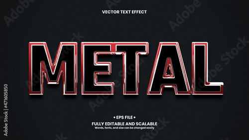 Metal 3d text effect