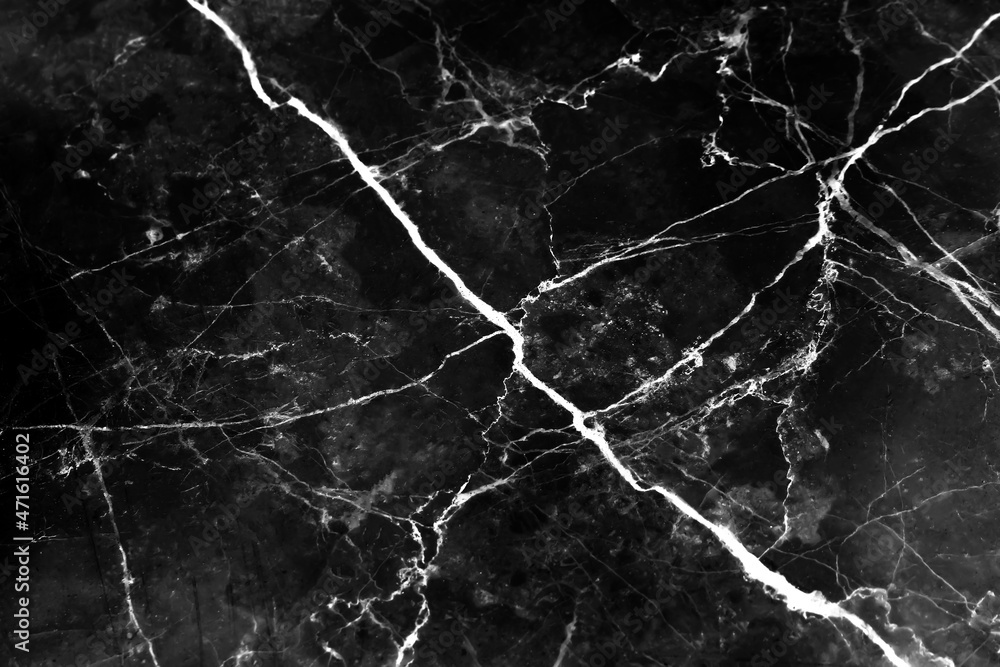 Marble black seamless with white lightning abstract background