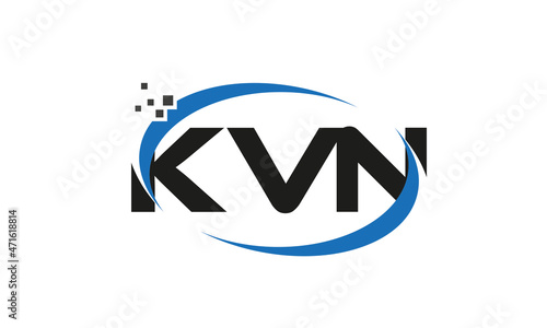 dots or points letter KVN technology logo designs concept vector Template Element	 photo