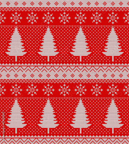 merry Christmas seamless knitting pattern   