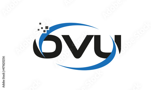 dots or points letter OVU technology logo designs concept vector Template Element	 photo