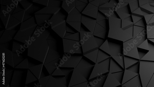 A overlapped gray triangle cell wall  (3D Rendering)