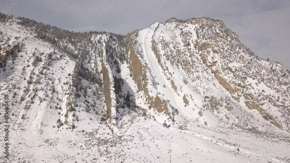 Unique Hogback rock ridge on mountainside Unique Hogback rock ridge on mountainside