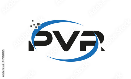 dots or points letter PVR technology logo designs concept vector Template Element 